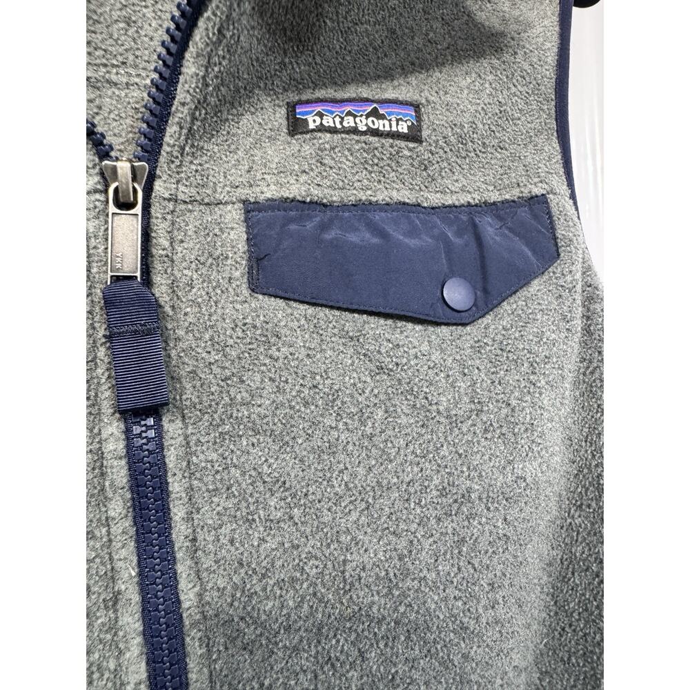 Patagonia Vest Mens Medium Synchilla Gray Full Zip Up - Picture 5 of 5